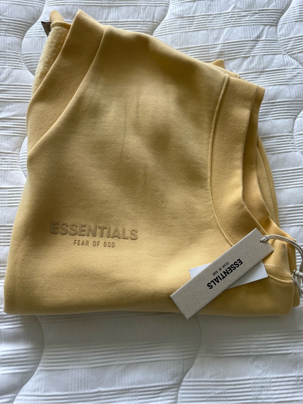 Fear of God ESSENTIALS Women Yellow Pullover Sweatshirt -Brand New
